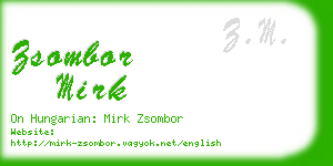 zsombor mirk business card